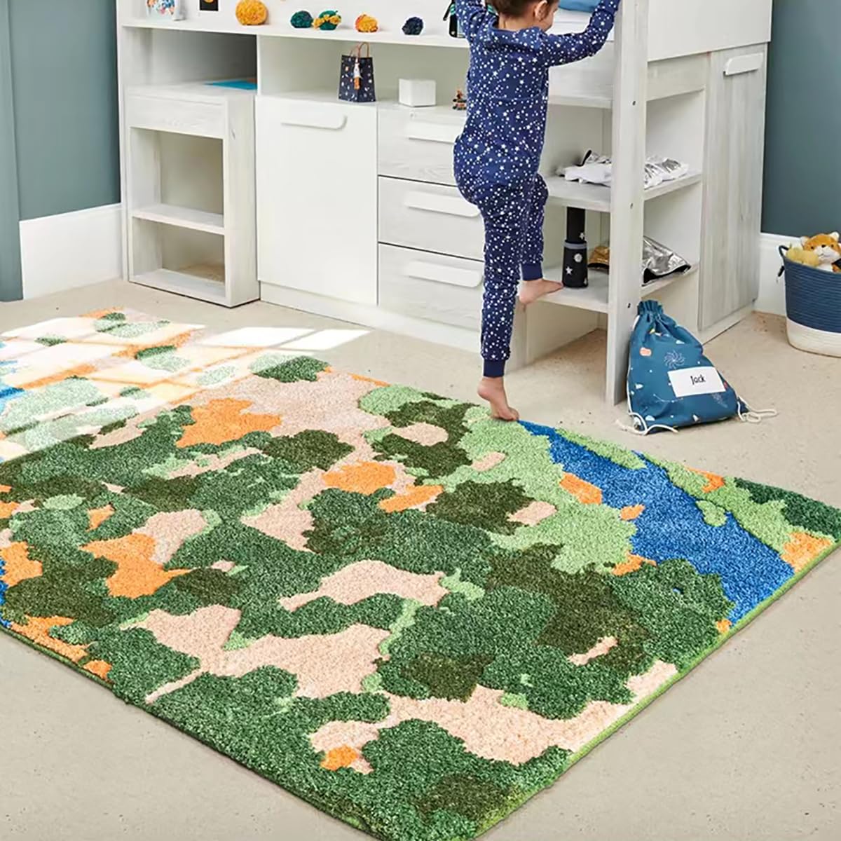 Moss Tapis 3D Stéréo Irrégulier Et Moderne à Poils Longs Pour Salon, Chambre à Coucher, Maison - Décor Esthétique - Antidérapant - 120 X 180 Cm - Vert Irrégulier