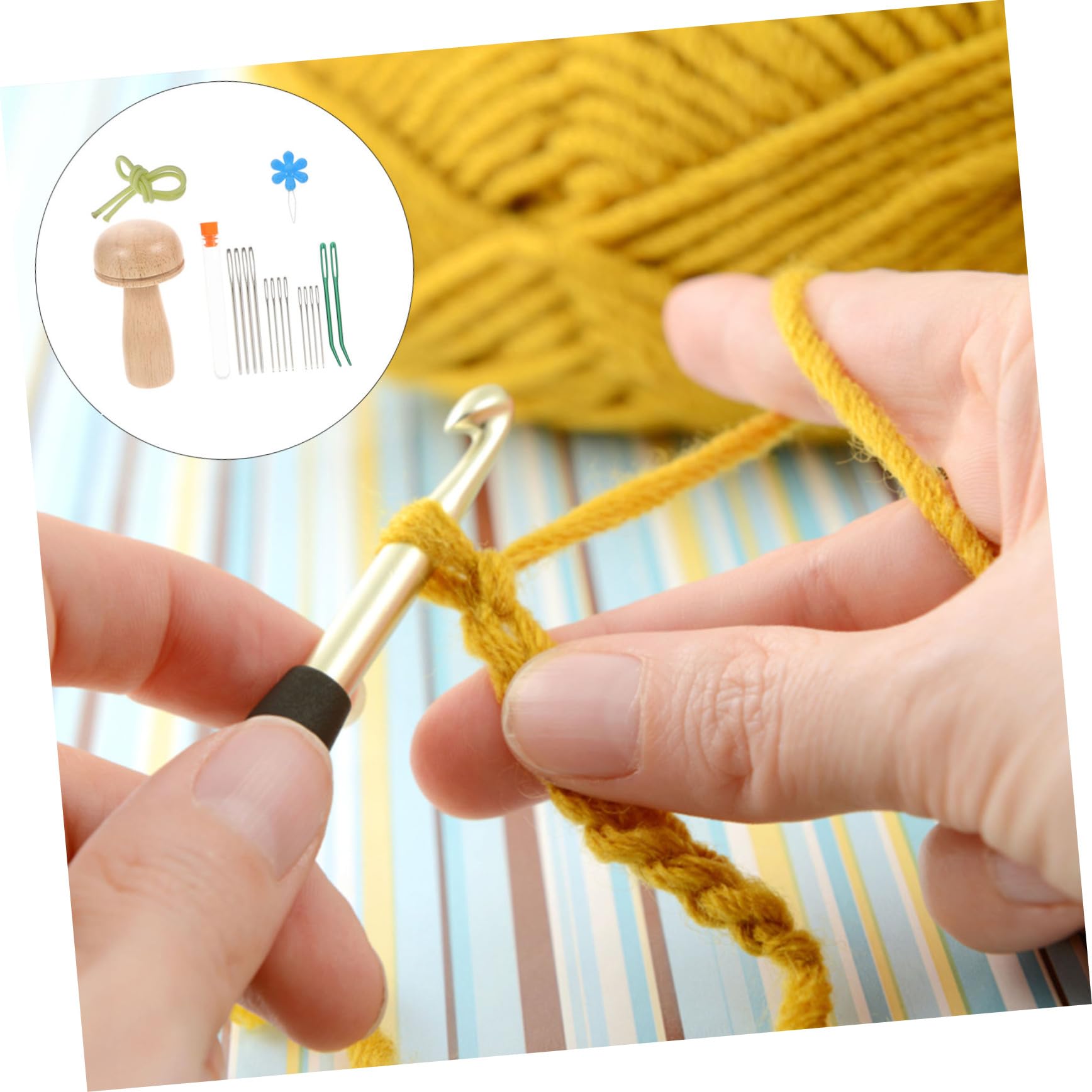 SHINEOFI 3sets Aghi Da Cucito Per Maglieria Kit Multi-funzione Per Lavoro Maglia Strumenti Per Cucire e Riparare Maglioni e Sciarpe Design Ergonomico Per Principianti e Esperti Colori Misti