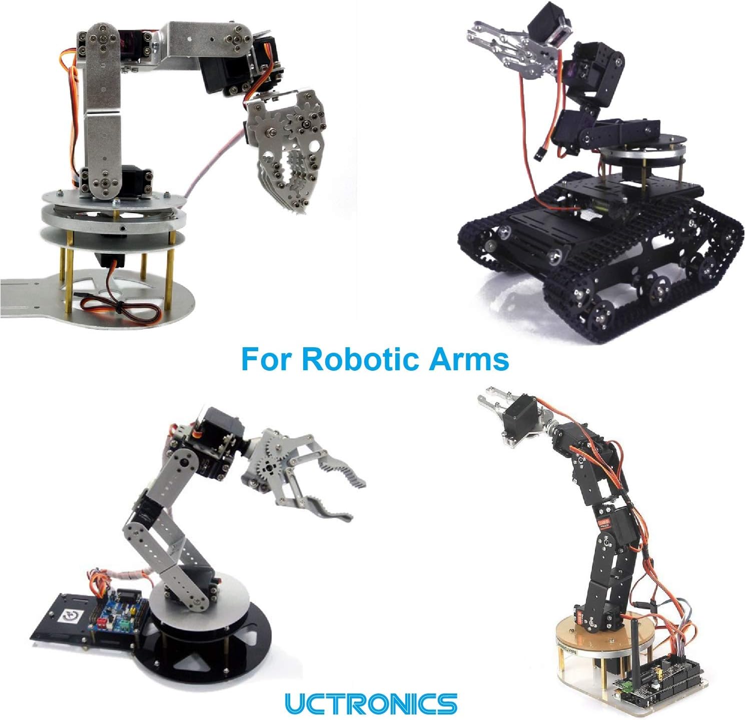 One-Day Sale: Up to 80% Off UCTRONICS Pre-Assembled 2 DoF Pan Tilt Digital Servo Kit, Full Metal Bracket for Building Robotic Arms, PTZ Cameras, Raspberry Pi HQ Camera and More