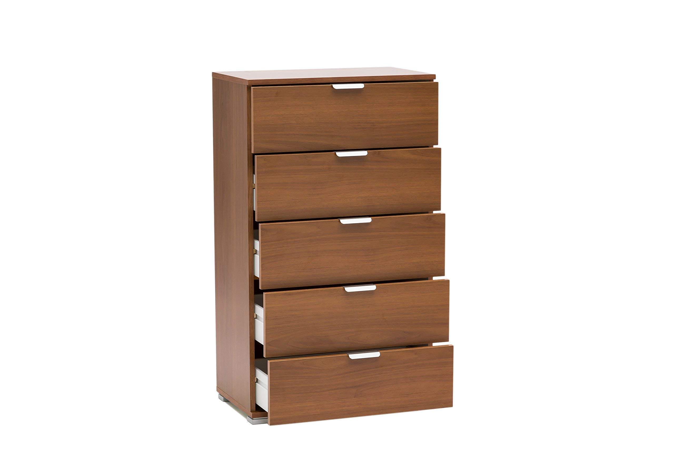 MeMi Me305NOC Cassettiera, Legno, Noce, 38x60x105 cm