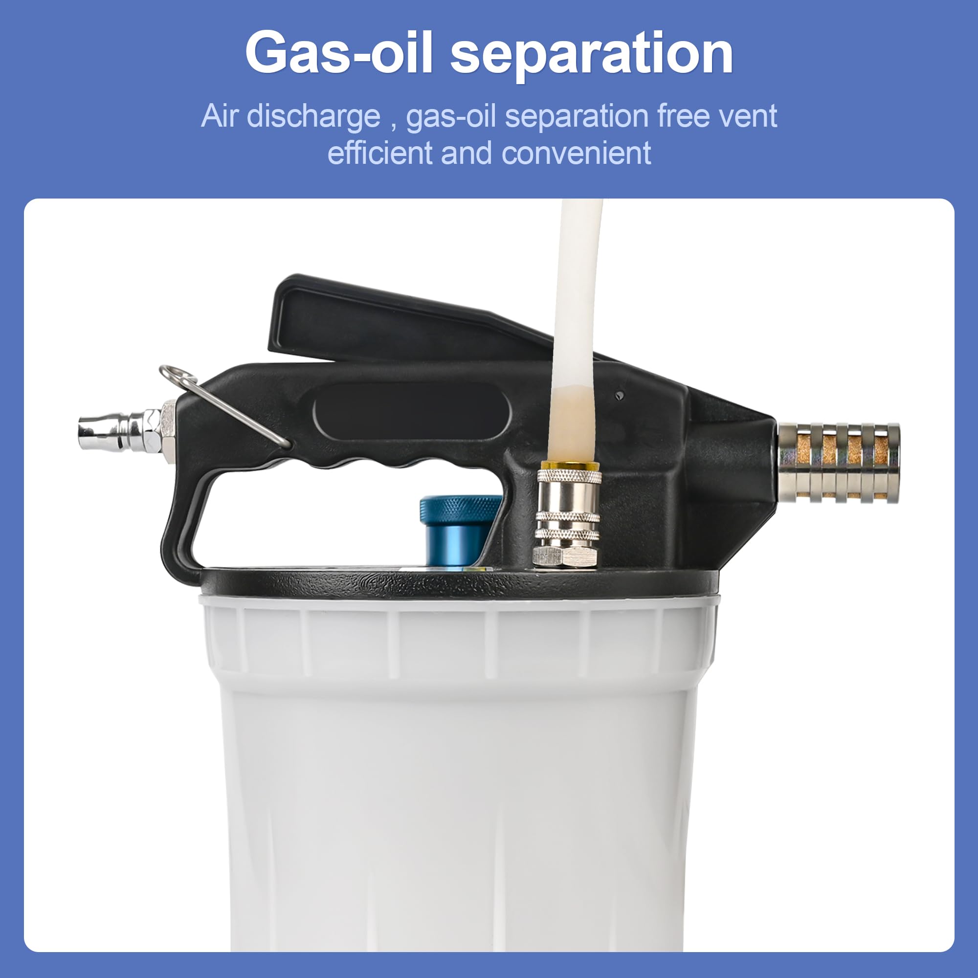 Kit de purgador de frenos al vacío de 2 litros con extractor de líquido de frenos de 2 L y botella de recarga de 1 L, juego de herramientas neumáticas para coche, coche, camión, EE. UU