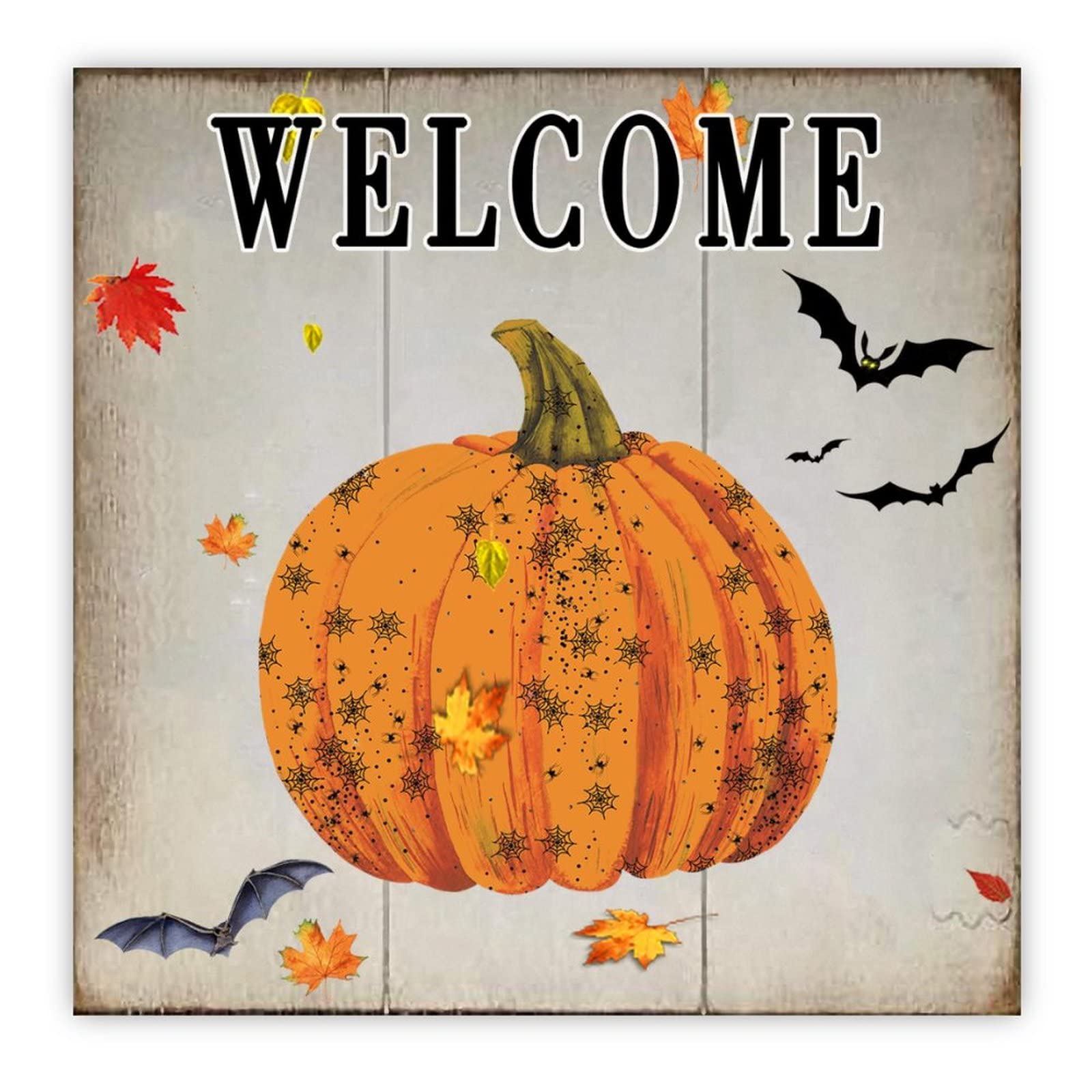 Panneau citrouille en bois Halloween pour sublimer un mur vide sans travaux décor