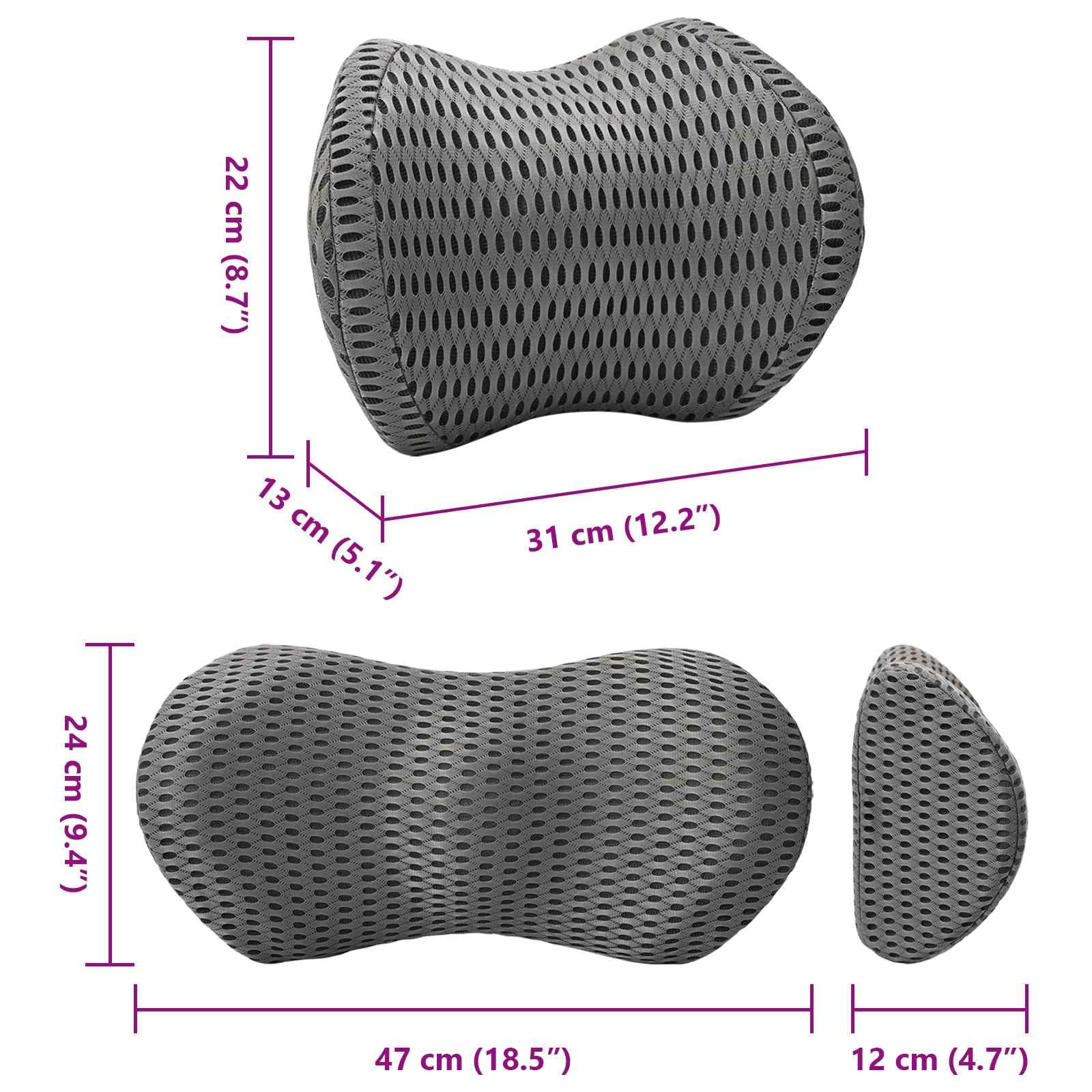 Générique Rückenkissen, grau, ergonomisch, Memory-Schaum