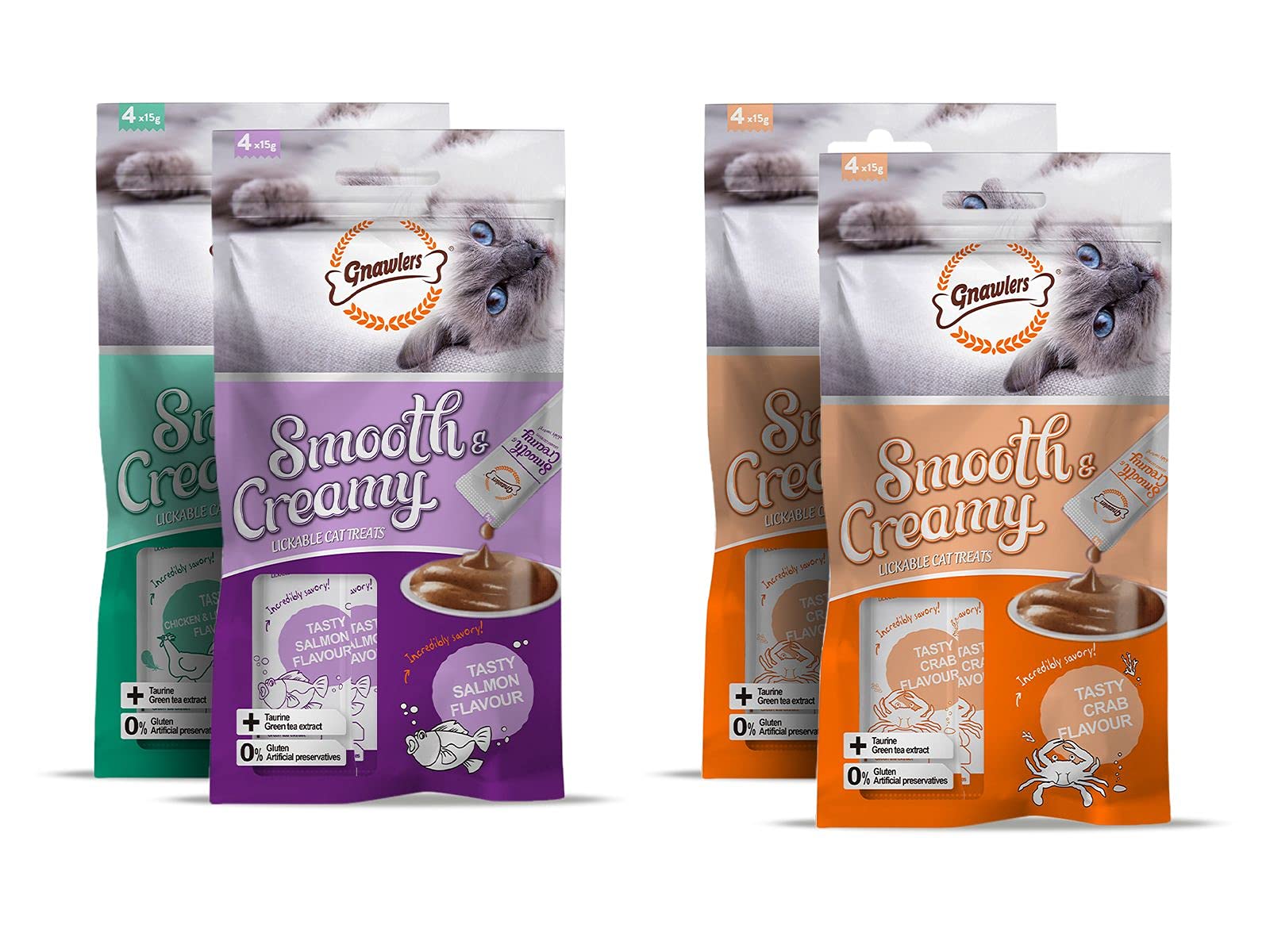 Gnawlers Smooth Creamy Treats Combo Liver x1 Salmon x1 Crab x2 Sold by DogsNCats (B09B4YNB79) Amazon Price History, Amazon Price Tracker