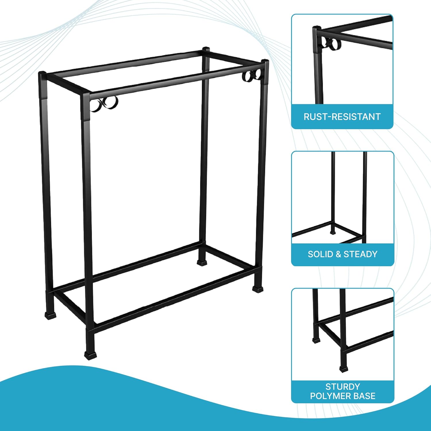 TITANEZE 15 to 20 Gallon Double Aquarium Stand (2 Stands in 1), Fish Tank Stand, Bird Cage Stand, 26.5" W x 31" H x 13" D