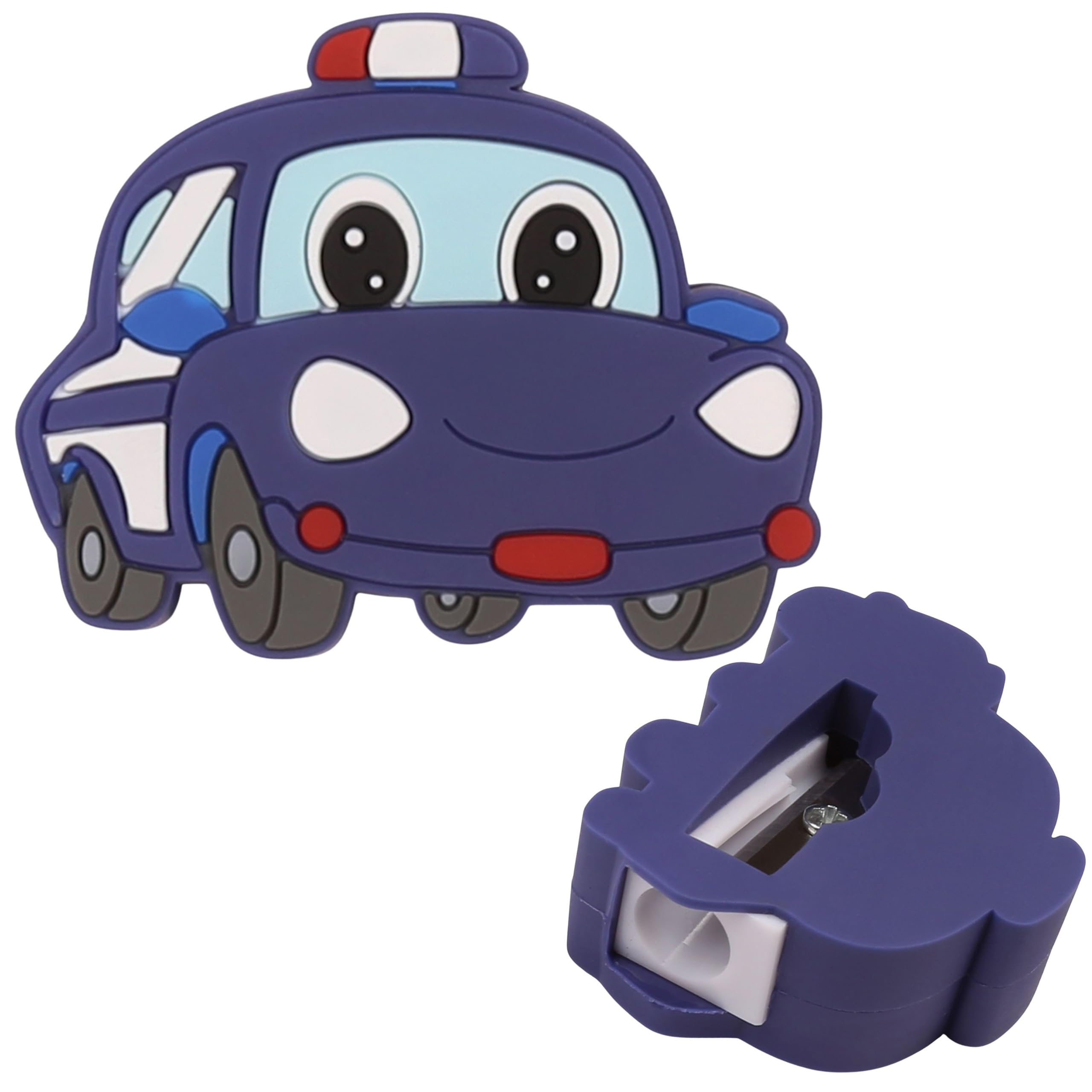 Police Rubber Single Sharpener, Police car, Crayon Sharpener, School Supplies (Police Car)