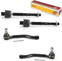 Vista 157 de Metrix Premium Chassis Parts - Kit de 4 piezas de extremos de barra de acoplamiento frontal exterior e interior compatible con Nissan Pathfinder