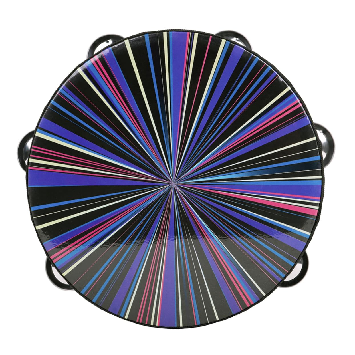 FUNOMOCYA 8-inch Colorful Tambourine Design Boys and Girls Hand Percussion Musical Instrument