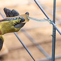 Vista 5 de Therwen 4 piezas de alambre Twister con mango de madera Herramienta de mano de acero para torcer de alambre de hormigón