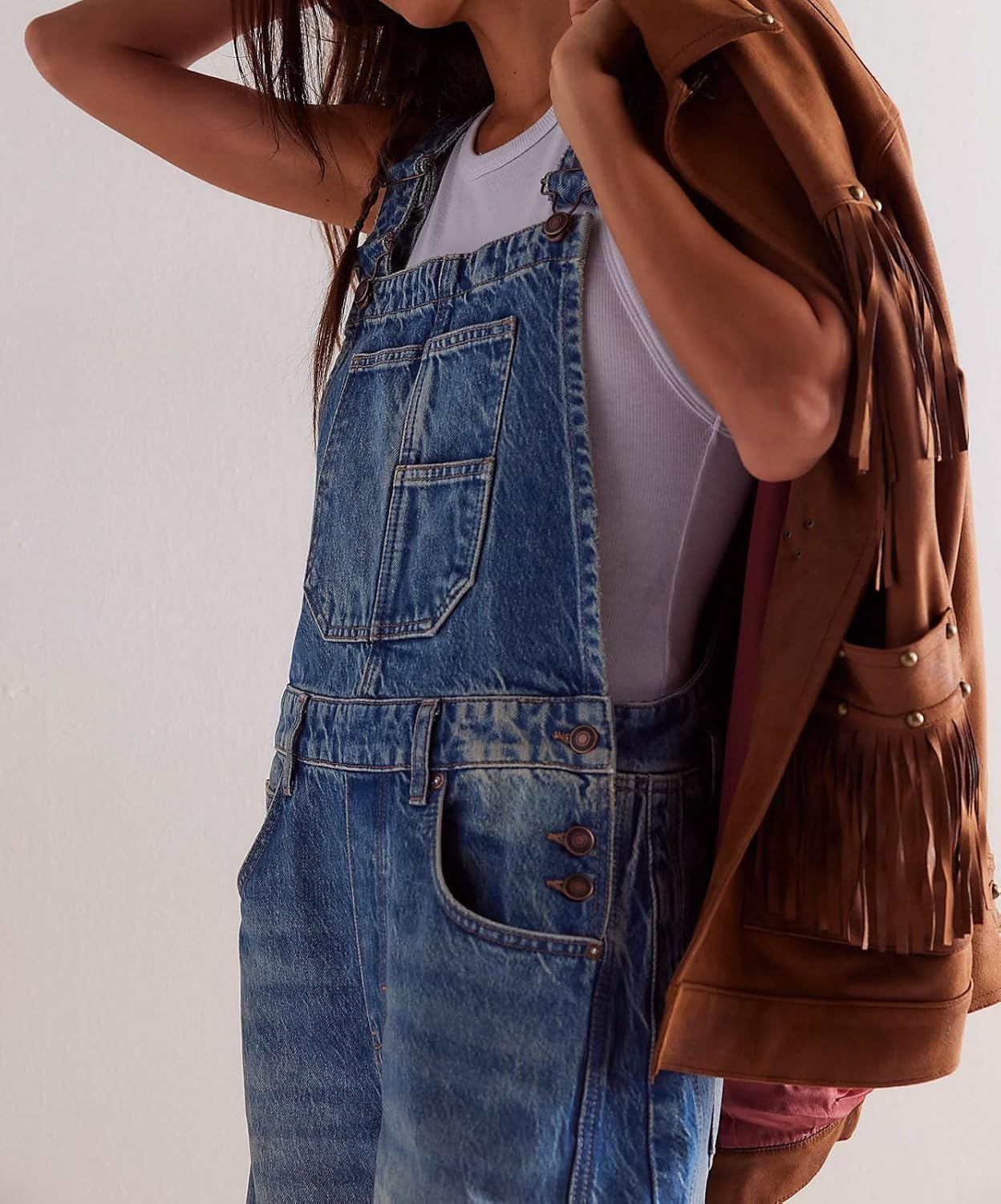 loveimgs Women Y2k Baggy Barrel Jeans Overalls Wide Leg Denim Pants Bib Overalls Jumpsuit Boyfriend Patchwork Jeans - Image 7