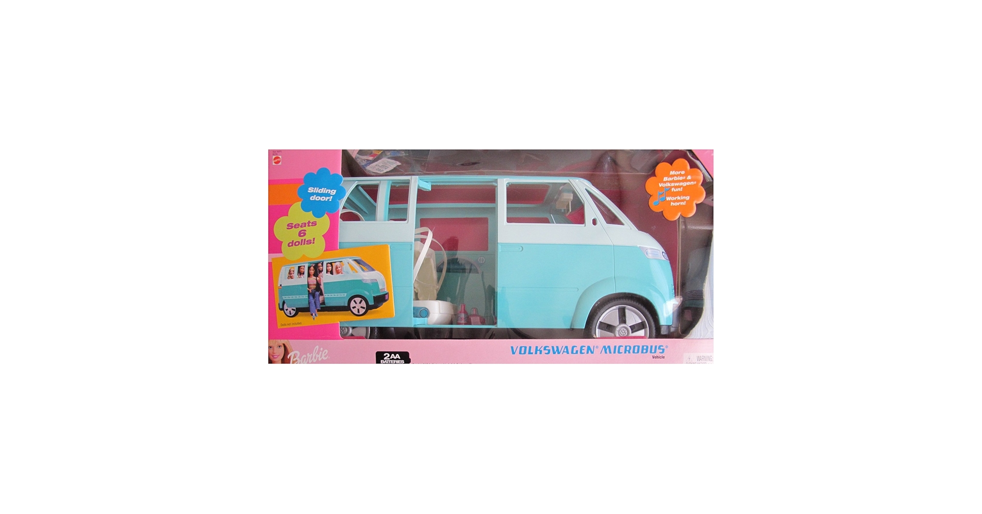Amazon.com: Barbie VOLKSWAGEN MICROBUS Vehicle VAN (AQUA) w