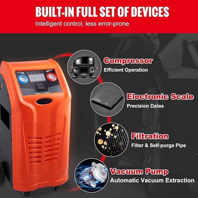 Máquina Recuperadora de Refrigerante Automática Happybuy para R134A+R1234YF miniatura 2