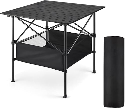 BTY Mesa plegable para campamento, 4.7 pies, grande, portátil, plegable, plegable, para campamento, picnic, camping, mesa auxiliar con bolsa de