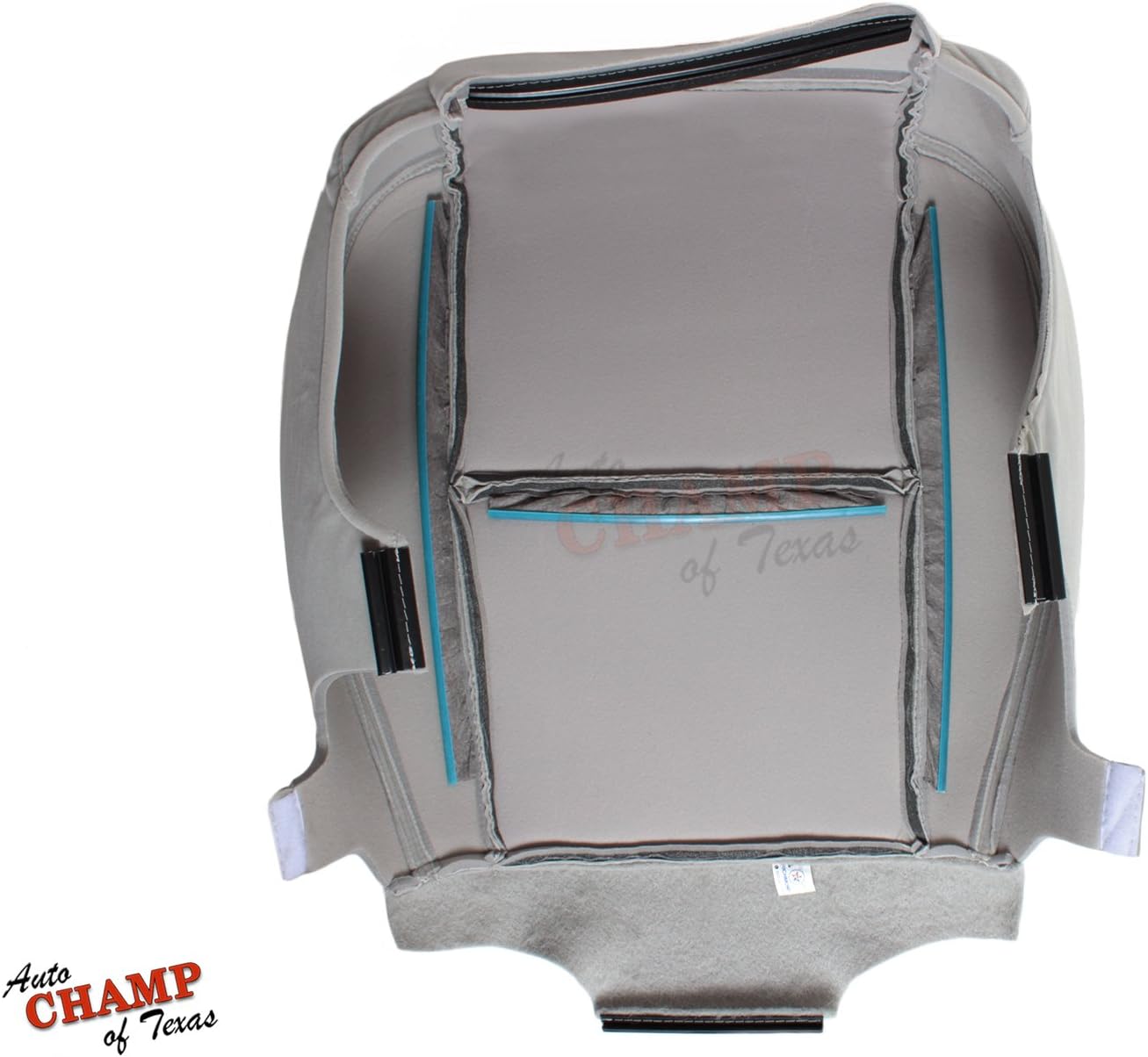 Compatible with 2007-2008 GMC Yukon/Yukon XL 1500 2500 SLE SLT - Driver Side Bottom Cloth Seat Cover, Light Titanium Gray 83D