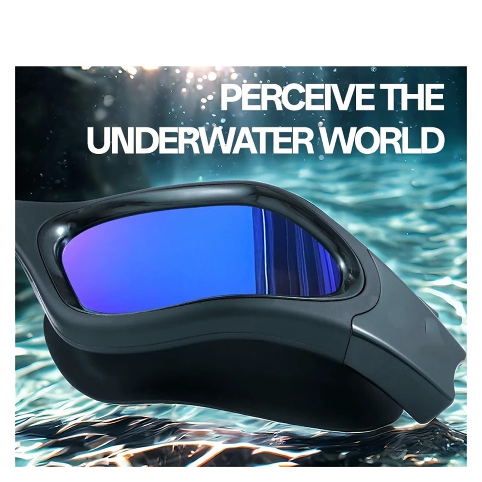 JANSELNOVA Occhialini da nuoto polarizzati resistenti all'acqua uomo Occhiali regolabili con protezione UV antiappannamento donna professionali Occhialini da nuoto