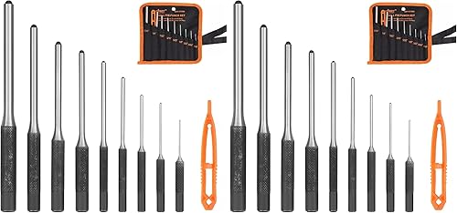 Miniatura 6 de HORUSDY Juego de 9 Piezas de Punzones para Pasadores Cilíndricos, Herramienta de Remoción y Reparación con Soporte para Automotriz, Reparación