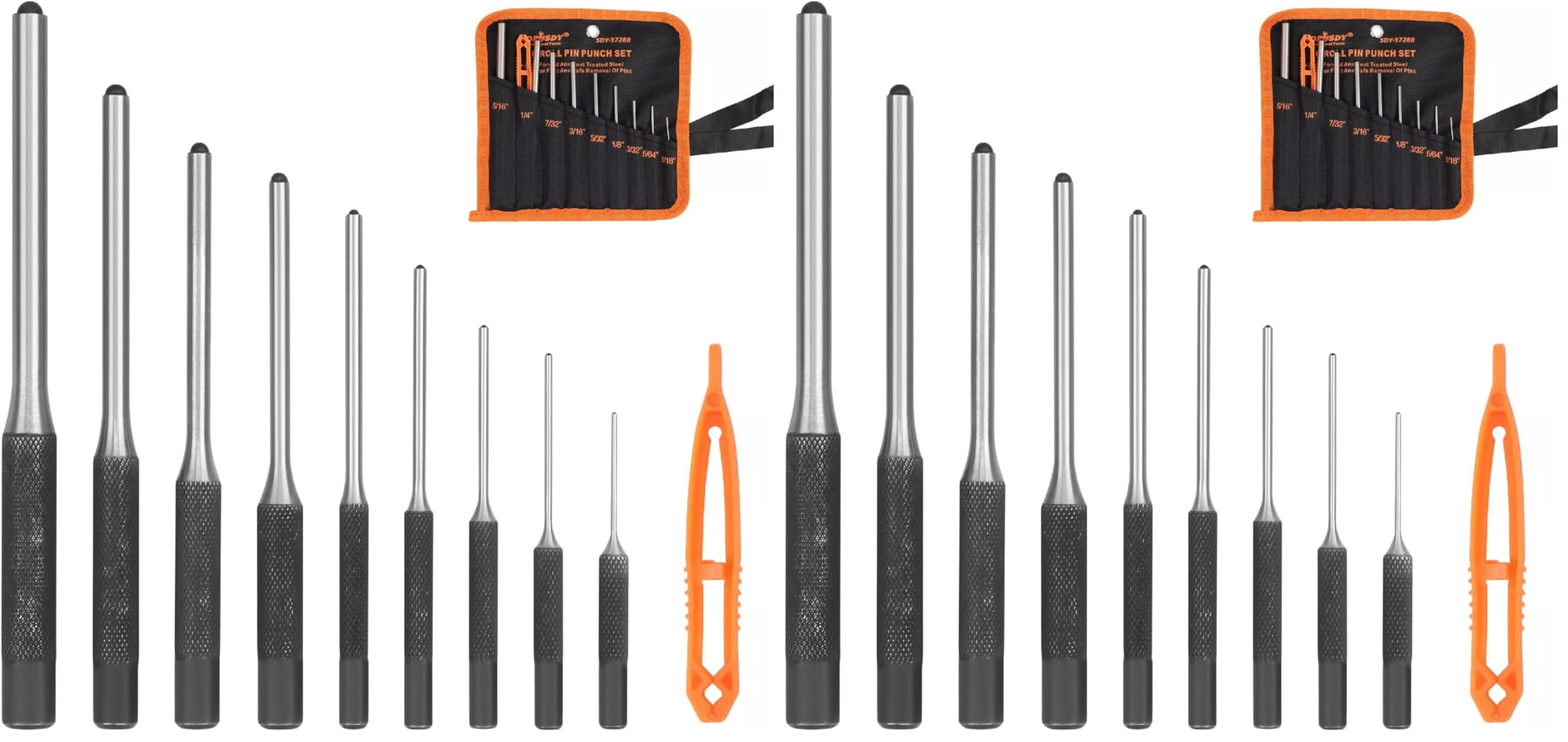 HORUSDY Roll Pin Punch Set - 9 Pcs -6 HORUSDY Roll Pin Punch Set - 9 Pcs -6