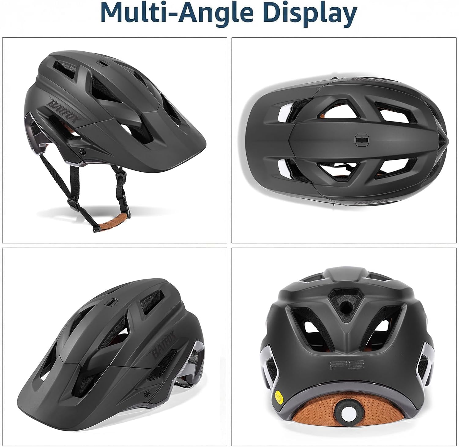 KINGBIKE NTA-8776 Mountain Bike Helmet Professional Ebike Helmets with 3-Level Adjustable Visor & Camera Mount E-MTB Helmet for Adults Men Women Youth E-Bike Safety Certified