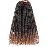Vista 10 de COOKOO 9 paquetes de extensiones de cabello sintético de ganchillo pretrenzado de 6 pulgadas, trenzas mini de pasión preenlazadas, trenzas 1b#