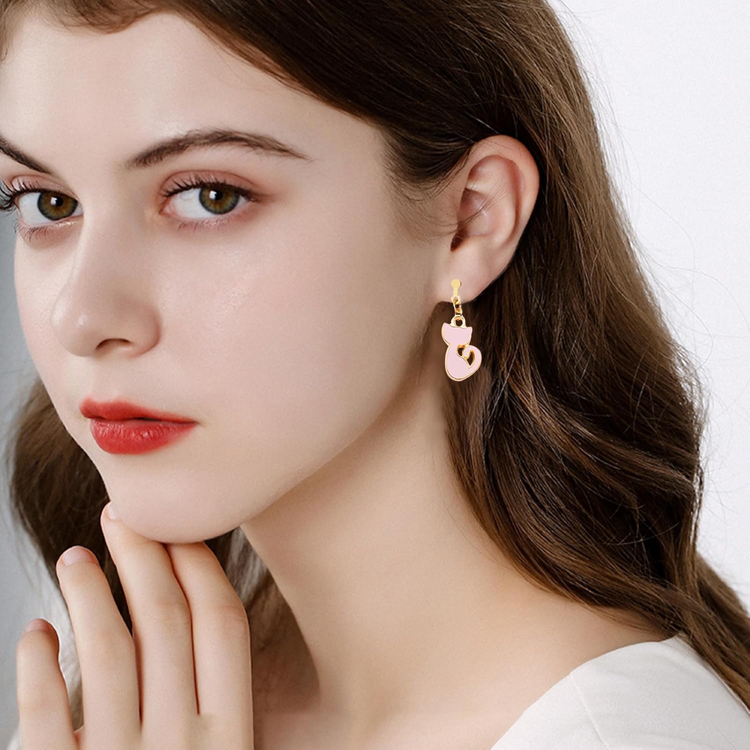 NEWITIN 30 Pairs Clip on Earrings for Women Hypoallergenic Earring Dress up Jewelry Non Piercing Earring Set Clip on Cute Pink Earrings for Women - Image 7