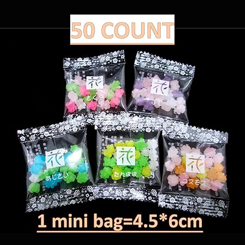 Miniatura 10 de MARUTA Candy Konpeito, Hanatsume, caramelo de azúcar japonés, 0.2 onzas, 50 unidades, juego de 2