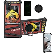 Case Compatible for Suntak Rover MOX Phone Case Cover [with 1* Tempered Glass Screen Protector][Hard PC + Soft Silicone][Ring Support] [Luminous Effect] YGH-JGP