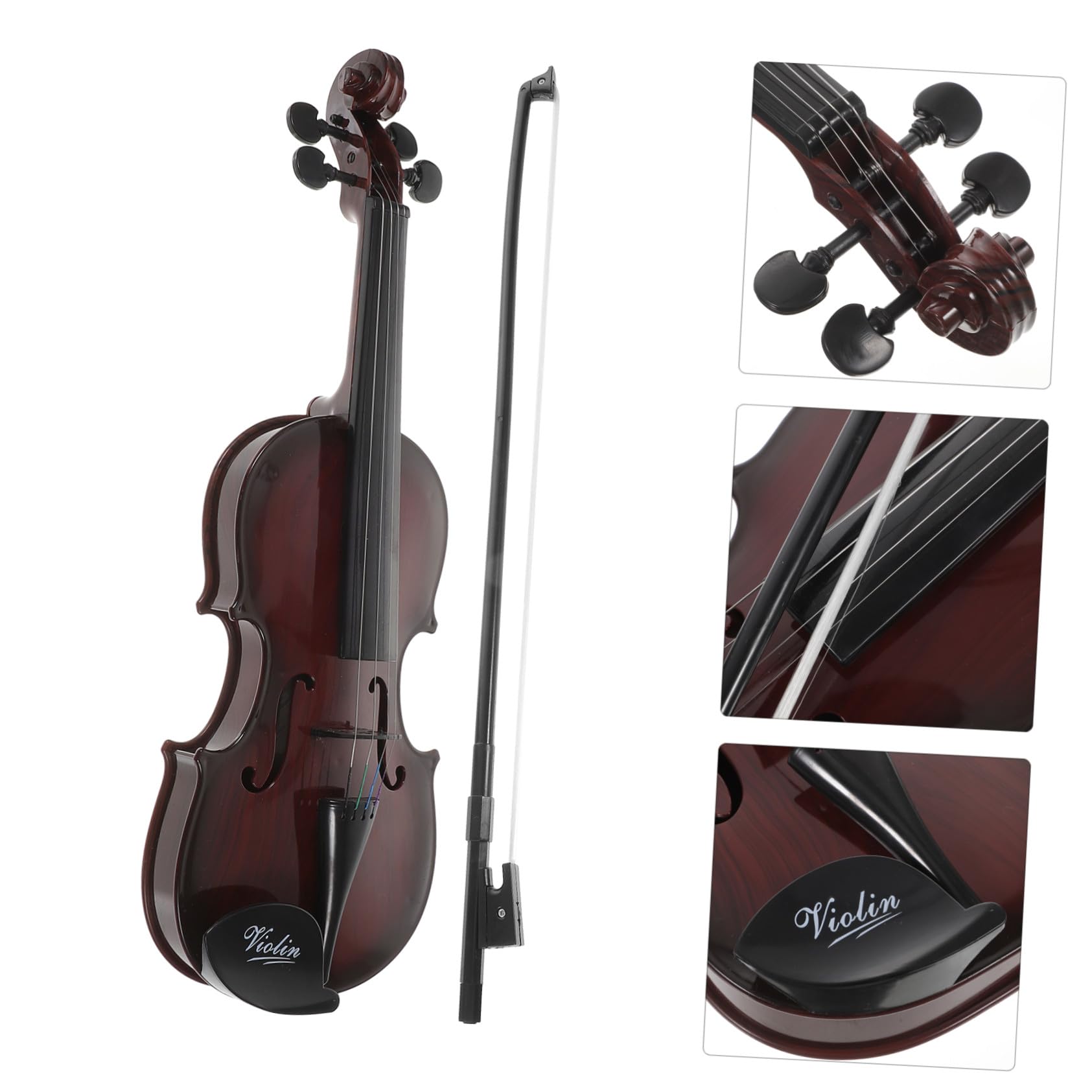 Mini Violino Giocattolo Musicale per Bambini, Marrone Plastica | Forma Classica, Stile Piccolo e Delicato, Idea Regalo Compleanno, per Ragazzi e Ragazze