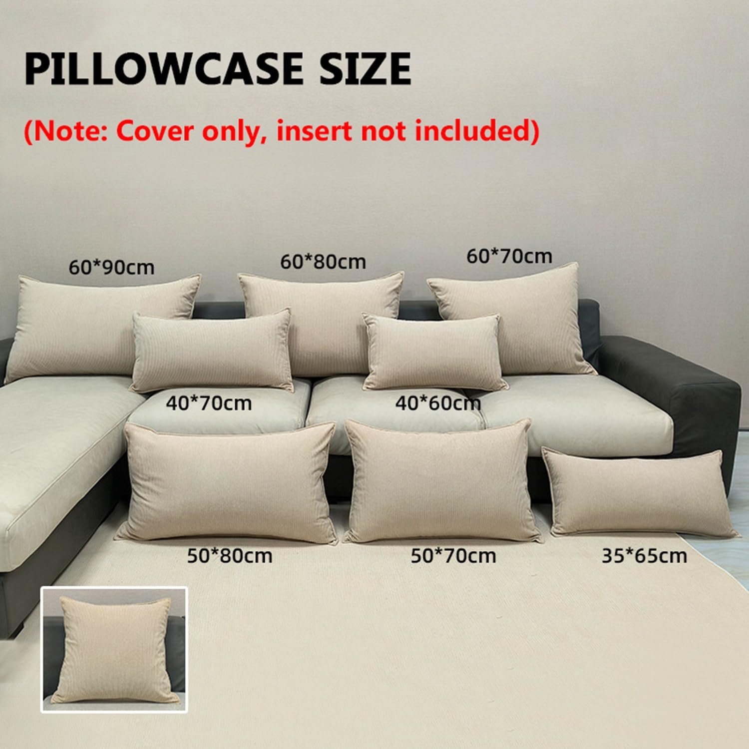 AQIGR Housse D'oreiller 50x70 40x60 80x40 60x60 Taie Oreiller