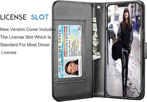 Miniatura 5 de Tekcoo Funda tipo cartera para iPhone 12 Pro Max (6.7 pulgadas) 2020 Funda de lujo para tarjetas de crédito para tarjetas de crédito para tarjetas