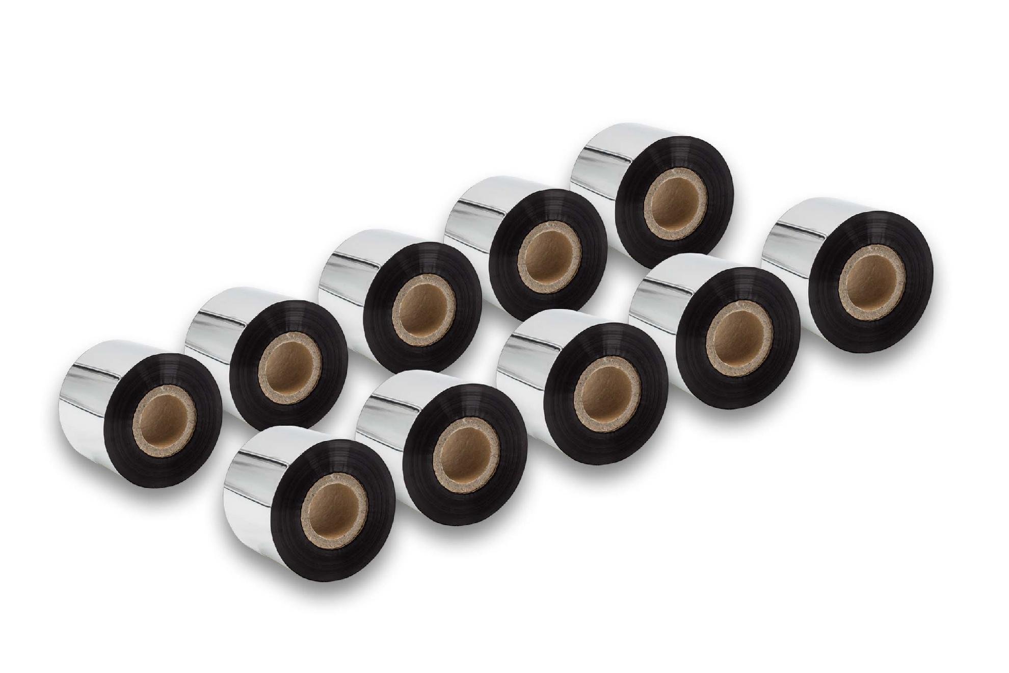 vhbw 10x nastro trasferimento termico compatibile con TSC TTP-247, TTP-246M Plus etichettatrice, indelebile, 50mmx300m, cera di qualità plus