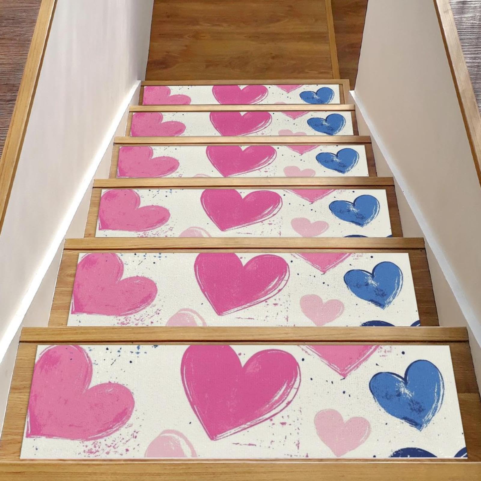 Tapis d'escalier antidérapants réutilisables 20,3x76,2cm pour marche bois intérieur x15