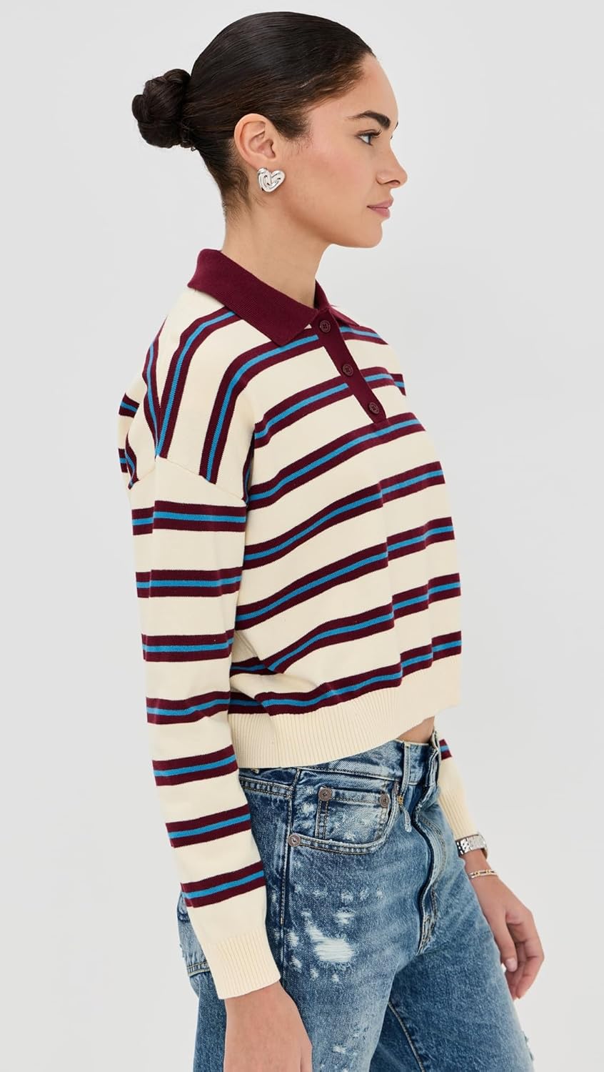 LE BOP Women's Striped Polo - Image 3