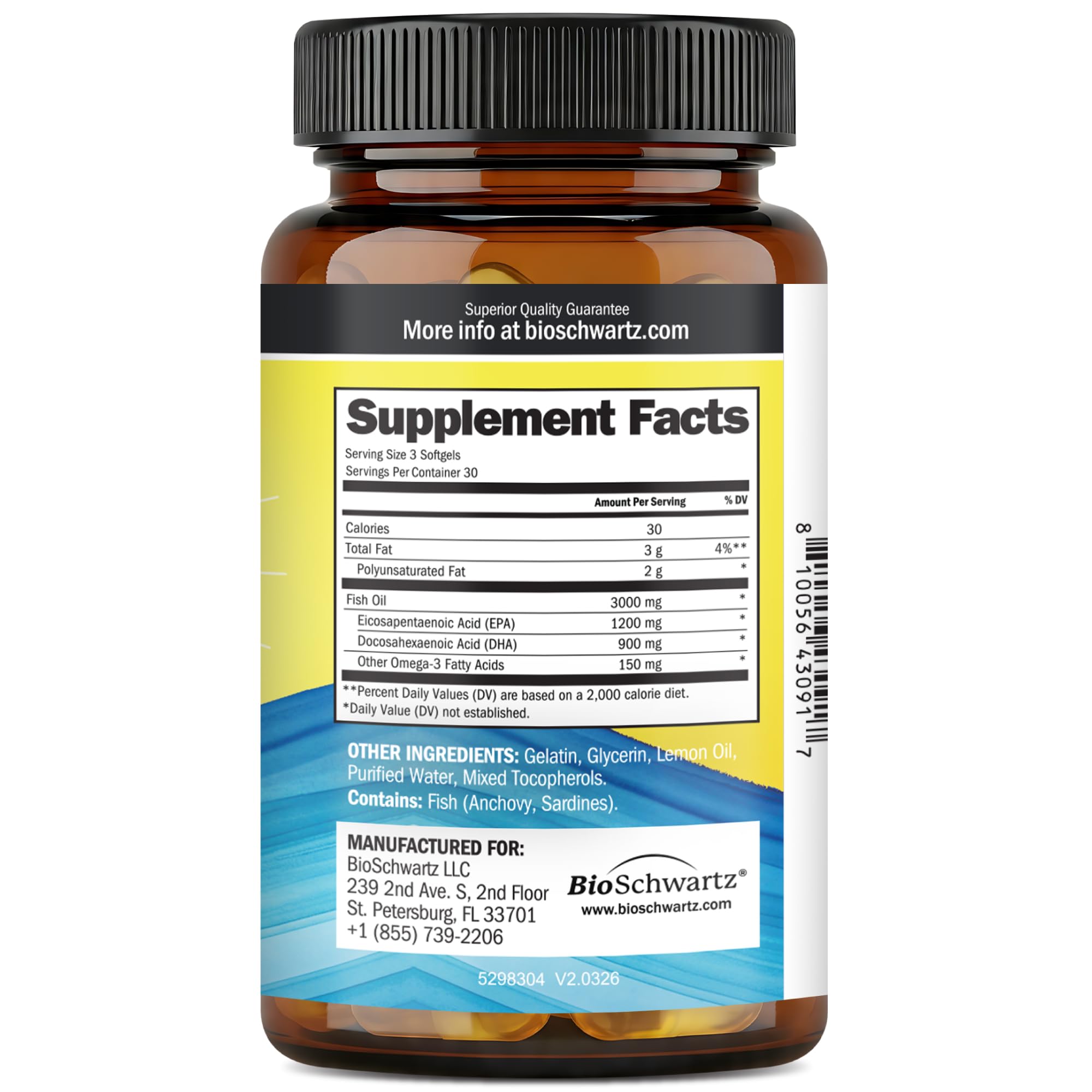 Triple Strength Omega 3 Fish Oil 3000mg for Women and Men, 90 Softgels — Amazon image 9