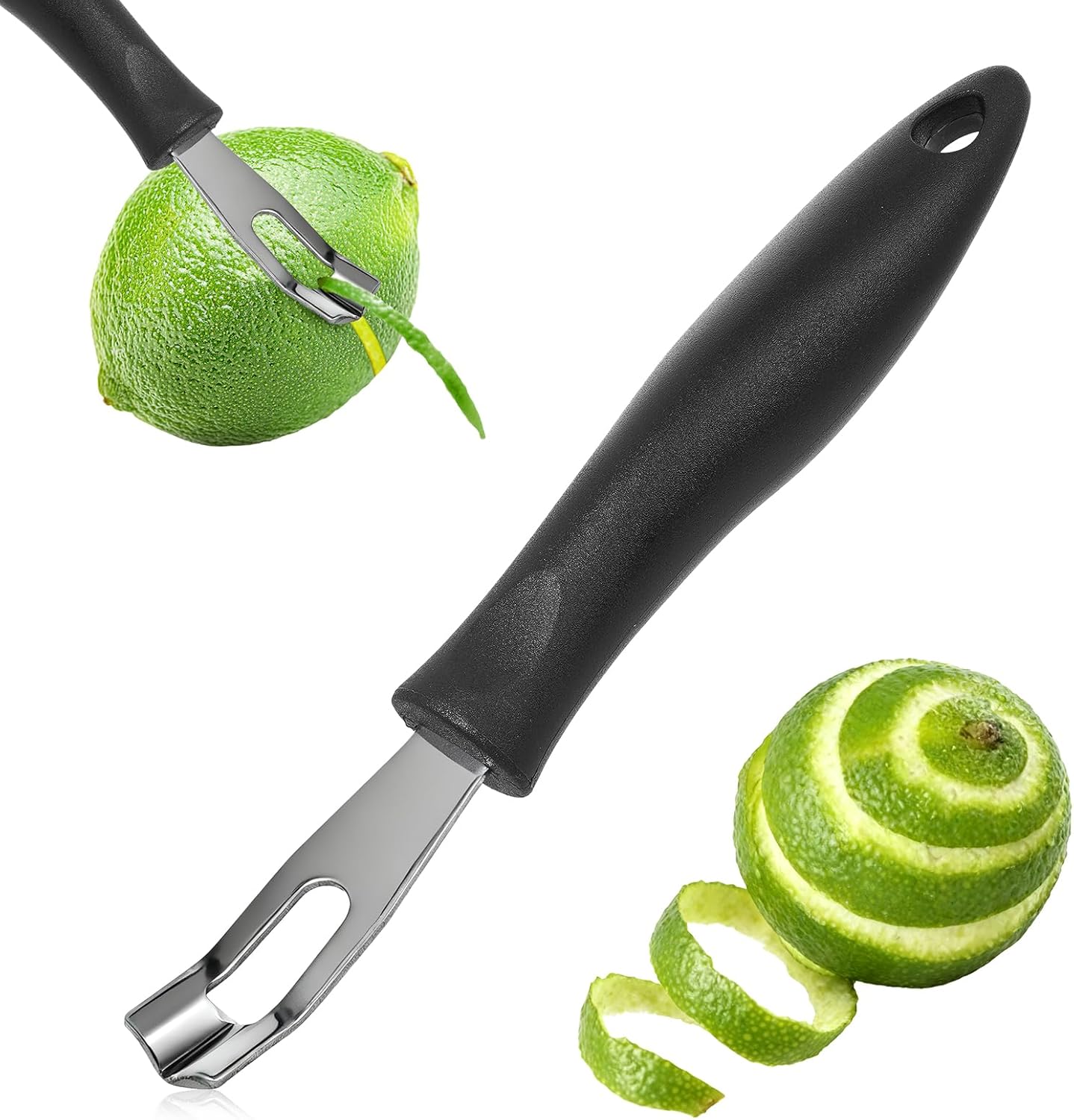 LVVXIXI Channel Knife Lemon Peeler Zester - Triangular V-Shaped Stainless Steel for Cocktail Garnishes & Fruit Peels