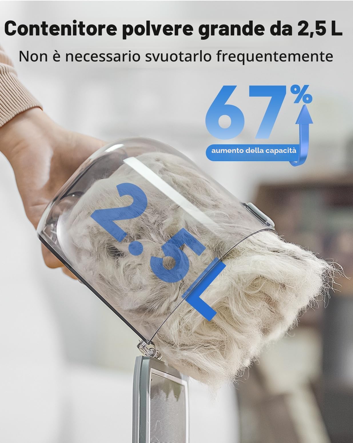 oneisall Asciugacapelli e Tagliacapelli per Toelettatura Cani, 15000 Pa, Kit per Toelettatura Cani per Toelettatura e Rifinitura, 7 Livelli di Temperatura del Soffio, Flusso d'Aria Regolabile, 2,5 L