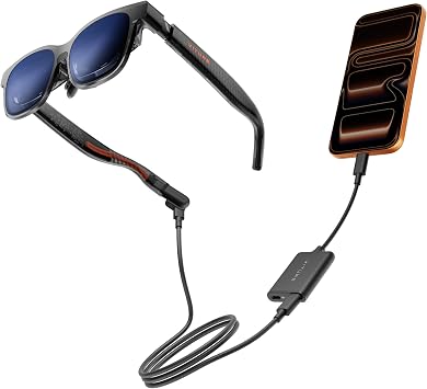 VITURE Luma XR Glasses & USB-C XR Adapter Pro Bundle, for iPhone 17/16/15, Enabling Multi-Screen, Spatial & VR Video, 1-Click Immersive 3D, Enhanced 3DoF, Play/Work While Charging