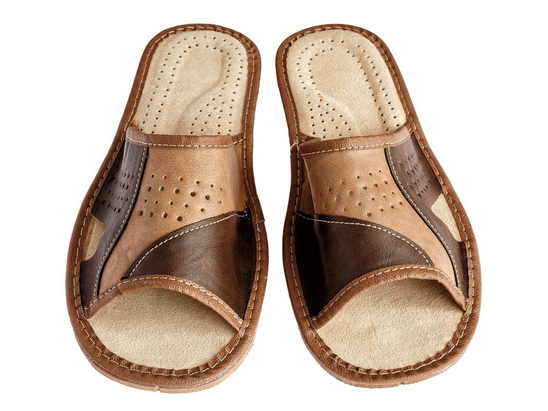 APREGGIO Pantoufles Homme Cuir – Chaussons Confortables et Pratiques – Fabriqué à la Main - 40/46 EU