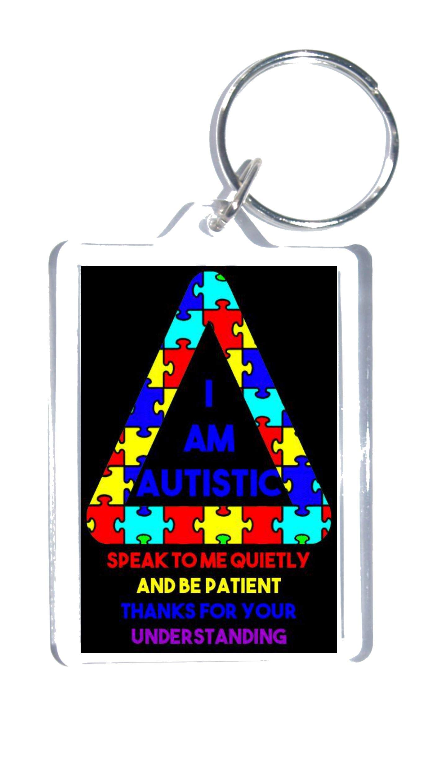 Autism Awareness Gift – Novelty Keyring – I Am Autistic- Thanks For Your Understanding - Ideal Present For Birthday Christmas