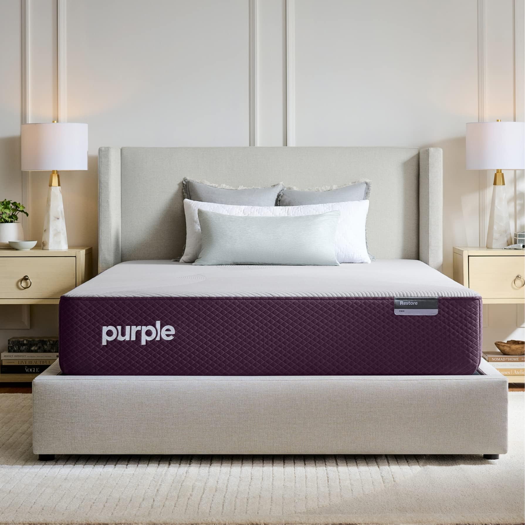 Restore Mattress (Firm) – Split King, GelFlex Grid, Better Than Memory Foam, Temperature Neutral, Responsiveness, Breathability, Made in USA