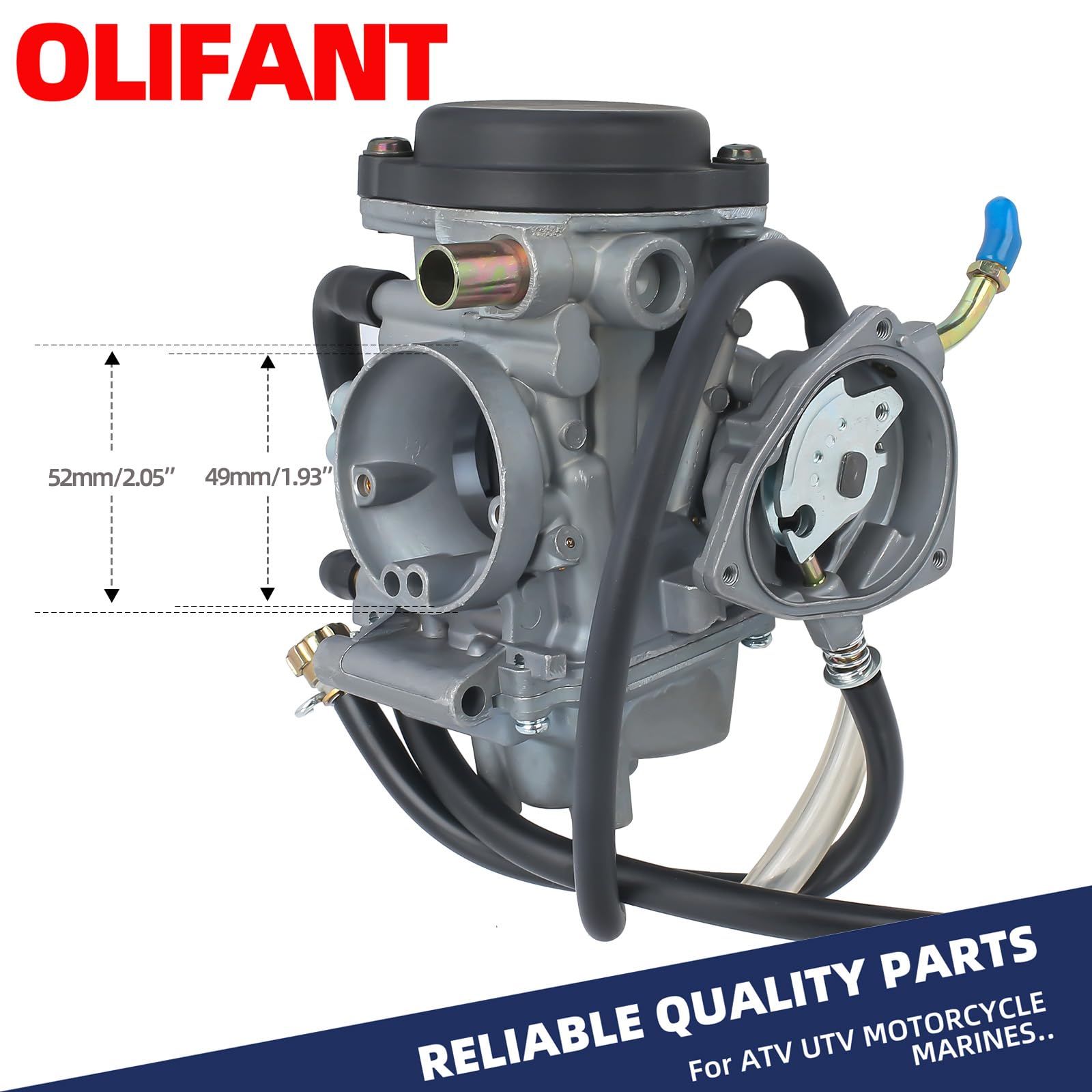 MOTOKU Carburetor Carb For Bruin Big Bear Wolverine Kodiak Grizzly 250 350 400 450 YFM 4x4 ATV In | Whizz Carburetors - Foto 3