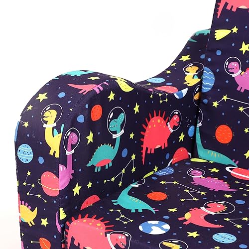 Miniatura 4 de Sofá infantil de dinosaurio, sofá plegable 2 en 1, sofá convertible a cama para niñas y niños
