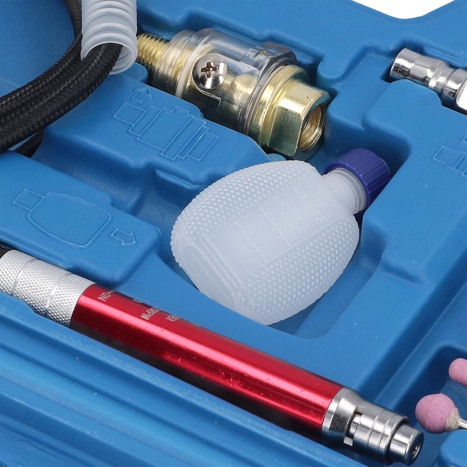 Micro smerigliatrice pneumatica, 1/8" micro smerigliatrici pneumatiche, mini smerigliatrice a matita 58000rpm, kit di utensili lucidatura per pulizia, smussatura, molatura, incisione, foratura