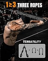 Vista 2 de MANUEKLEAR Manijas de Accesorio de Cable de Cuerda para Tríceps, Mayor Rango de Movimiento, Cuerda de Jalón de Tríceps para Extensiones