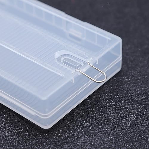 Miniatura 3 de Paquete de 2 cajas de almacenamiento de baterías de plástico 18650 de 8 celdas con soporte de gancho, impermeable, transparente, de plástico duro,