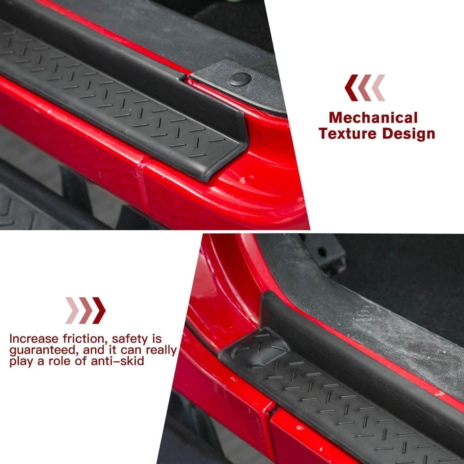 PARAURTI BATTISCOPA DAVANZALE porta adatte a JEEP WRANGLER JL 4 porte 2018 STILE CORPO gk EUR 27