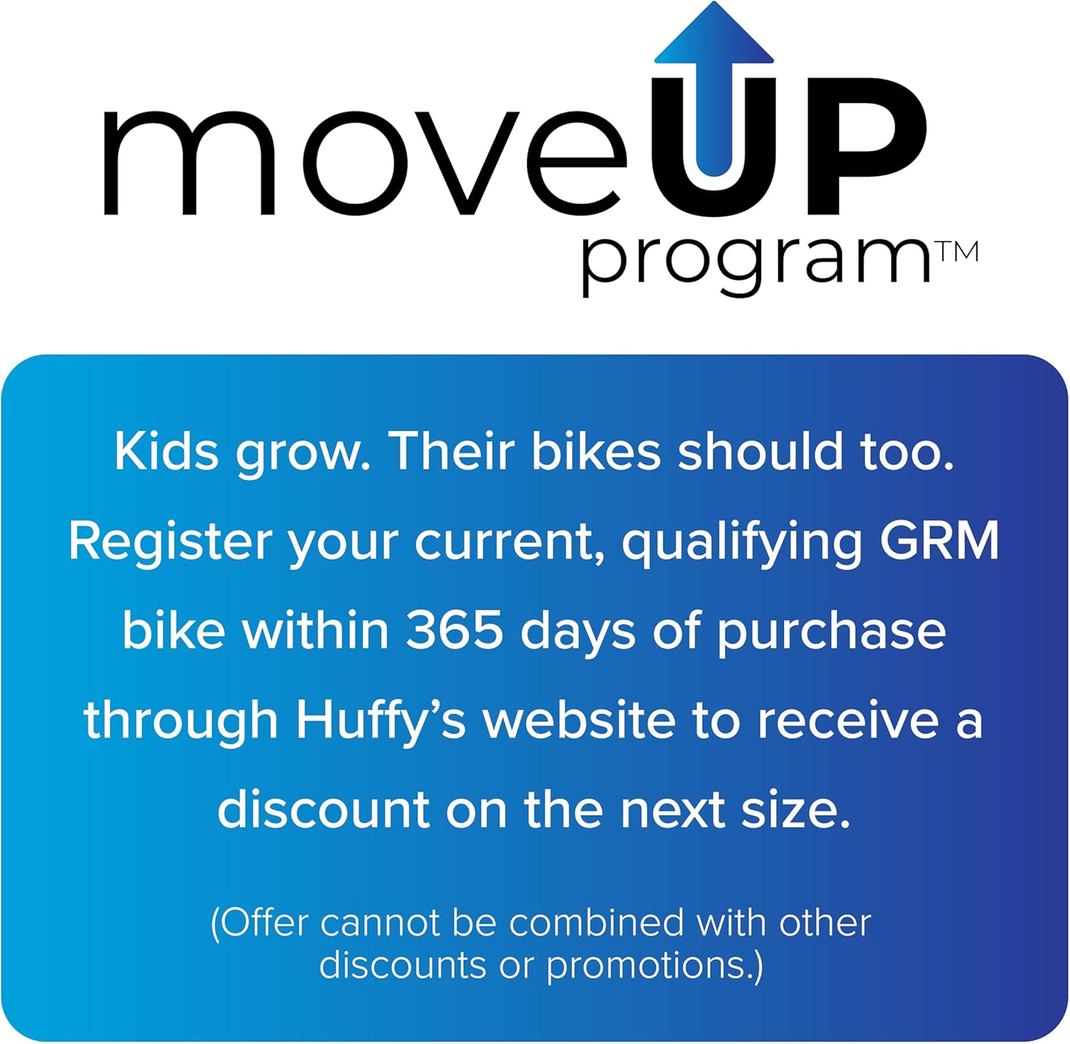 Huffy GRM Kids’ Bike, 12”/16”/20”/24”, Dual/Triple Brakes, Multi-Mode Learning & Parent Assist Handle on 12”/16”, Rider Fit Range Across Sizes: 33”–58”, Memory Foam Saddle, Multiple Color Options