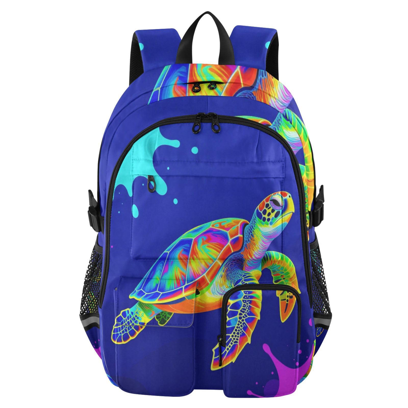 Grande zaino da viaggio blu tartaruga borsa da lavoro 44,5 cm