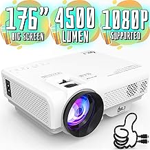 4500Lumens Portable Projector for Home Theater Entertainment, Full HD 1080P Supported Mini Projector HDMI AV USB Sound Bar Supported