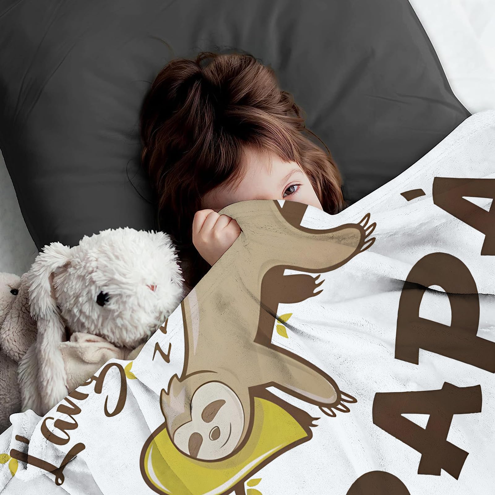 Coperta Personalizzata Per Nonno - 130x150cm In Flanella, Regalo Emozionale Per Festa Del Papà - Foto 2