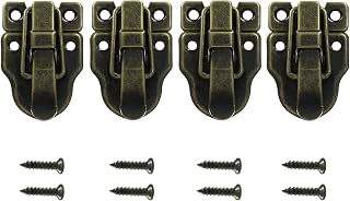 4Pack Retro Bronze Box Toggle Latch | Antique Duckbilled Hasp Latch Catch, Padlock Hole, For Jewelry Box Cabinet Wooden Case Ordinary Box Crafts